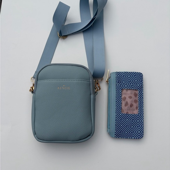 Kedzie Handbags - Kedzie Solstice Convertible Sling Crossbody Bag with Card Case Wallet, Sky Blue